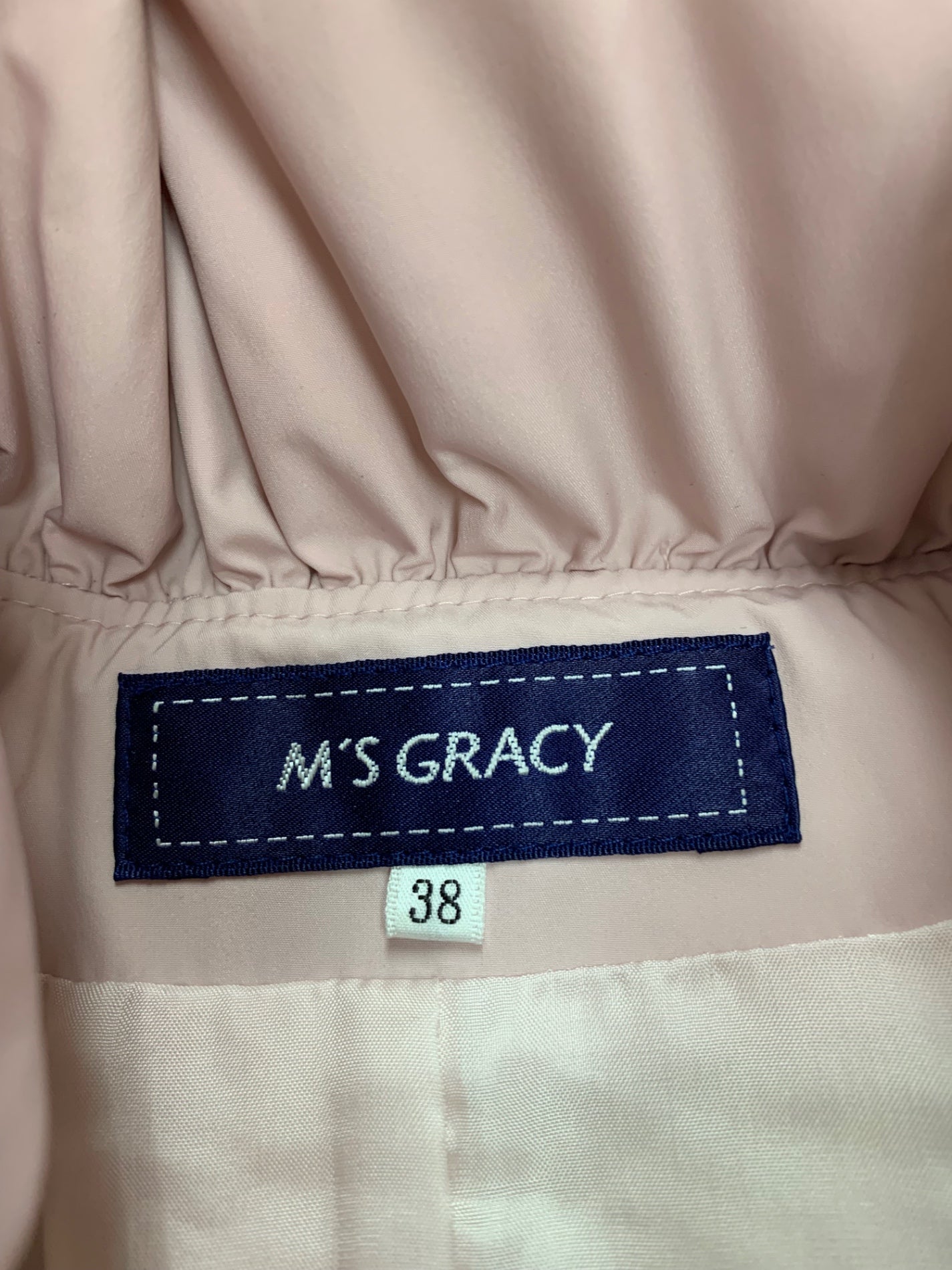 エムズグレイシー ダウンコート 819512 カメリア ダブルジップ リボン 38 ピンク 38 ITTM7QJXWQ74