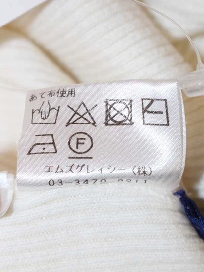 エムズグレイシー 118542 ニット 38 ホワイト タートルネック ITFBXF41L9S0