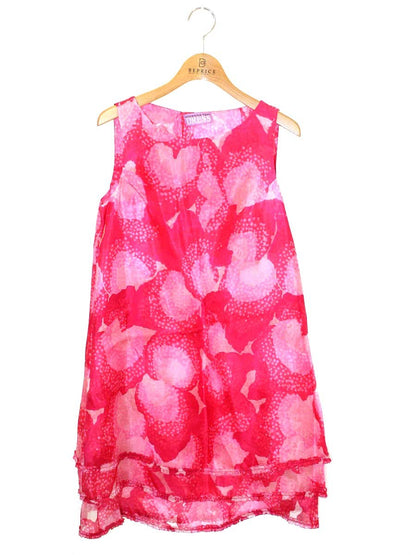 ヴィヴィアンタム DRESS 015-142261 ワンピース 0 ピンク ティアード シルク ITCUGU2ZOZBM