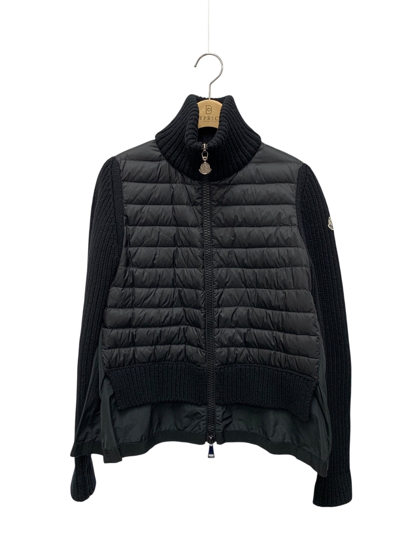 モンクレール MAGLIONE TRICOT CARDIGAN A20939470200 ダウンジャケット XS ブラック ダウン ダブルジップ IT5BDC3CDD2L