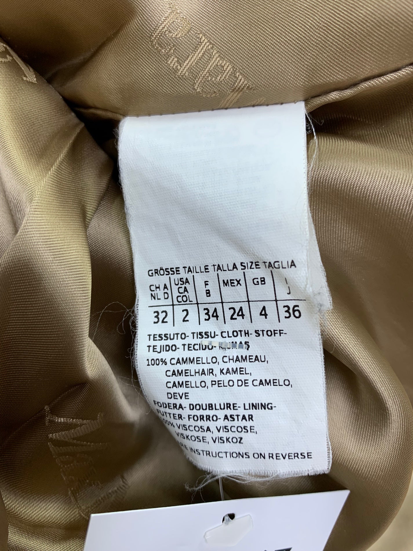 マックスマーラ 10861943 ラップコート 36 キャメル フーデット キャメルヘア ITNSM89BER0Y