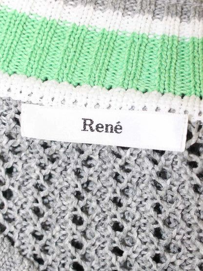 ルネ 6412860 ニット 36 グレー Vネック IT11OYDVF0Y6