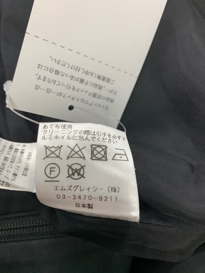 エムズグレイシー 111108 ワンピース 38 ブラック フラワーモチーフ カメリアジップ IT7XH3GXJ3ZF