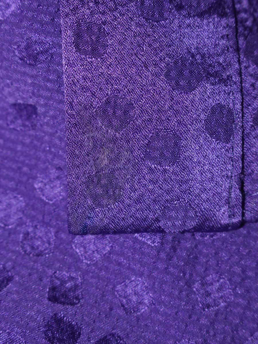 アミパリス H20FC750.424 ブラウス 34 パープル 長袖 フリル IT7HW140AXG0