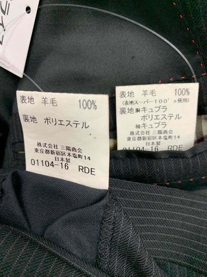 バーバリーブラックレーベル BM30-701-09 スーツ ブラック ストライプ シングル IT4ICHWK5OLS