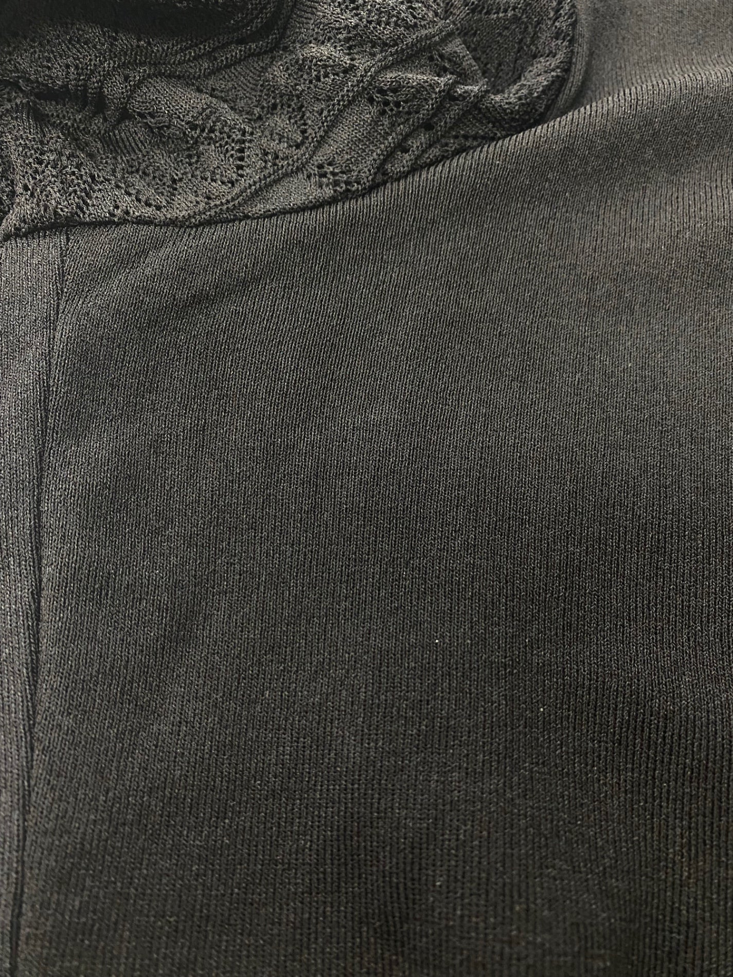 ルネ Lacy Puffy Knit 6322540 ニット カーディガン 38 ブラック IT4HBXF9QABU