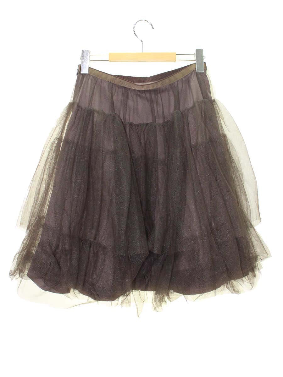 フォクシーニューヨーク チュチュプリマ 31588 スカート 40 ブラウン IT72MQYYYLYW