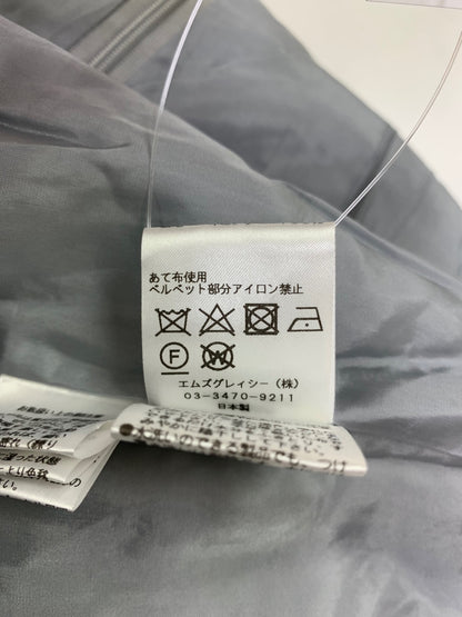 エムズグレイシー 811718 ワンピース 38 グレー ウール混 リボン ITGY2VIPQTLE