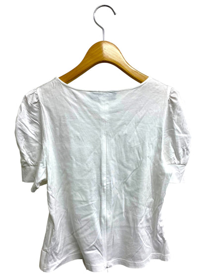 エムズグレイシー 115319 Tシャツ カットソー 38 ホワイト グログランリボン付きカットソー ITG4JN2UVOW6