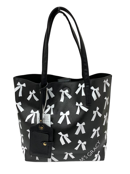 エムズグレイシー 094503 トートバッグ ブラック リボン ITAND1HU6NUV