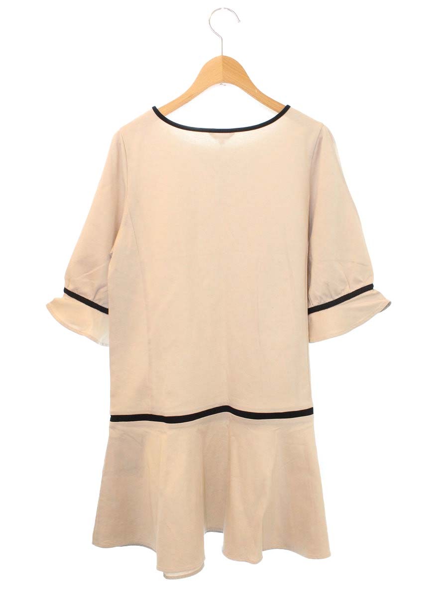 トゥービーシック W5P02-201-40 トップス チュニック 40 ベージュ ツゥートンカラー フリル IT6XOANFUHCO