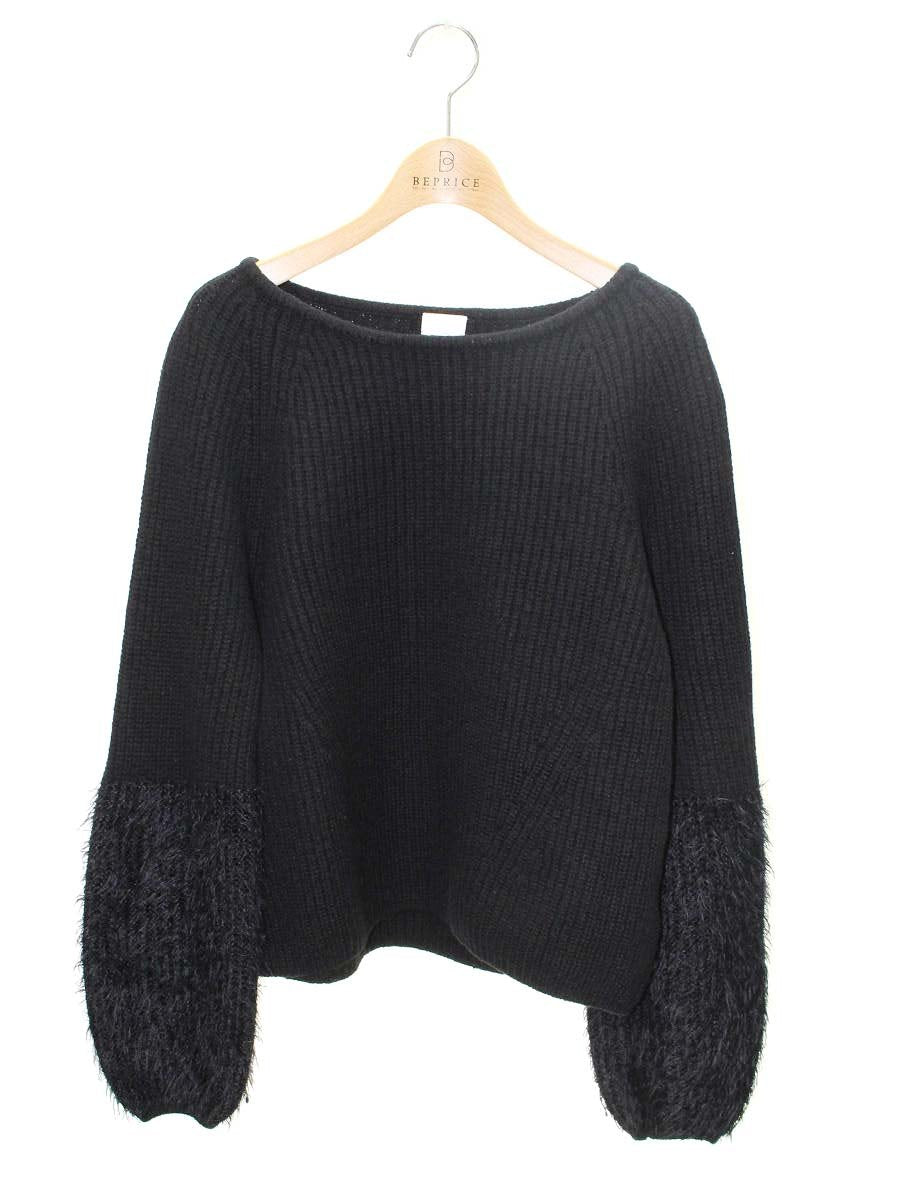 エリザ 27520401 ニット 2 ブラック フリンジ ITPYI0A9S1S0