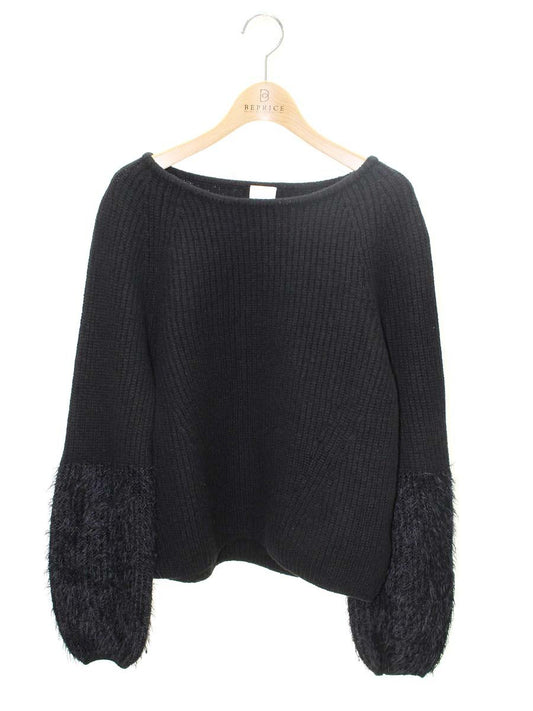 エリザ 27520401 ニット 2 ブラック フリンジ ITPYI0A9S1S0