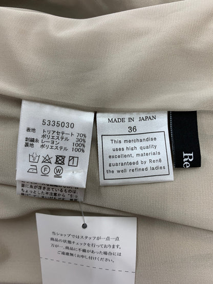 ルネ Embroidery Pocket Pants 5335030 ワイドパンツ 36 ベージュ IT2BI7QODRIR