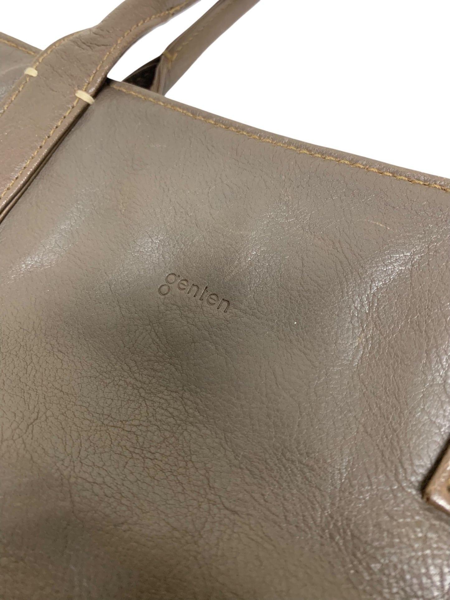 ゲンテン ハンドトート ブラウン レザー ゴールド金具 ITACQ08OQ291