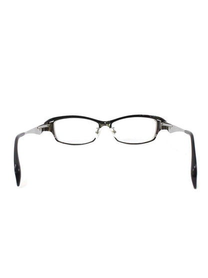 サムライ翔 SS-J204 メガネ ブラック/シルバー メタルフレーム スクエア ITSOT939XU6G