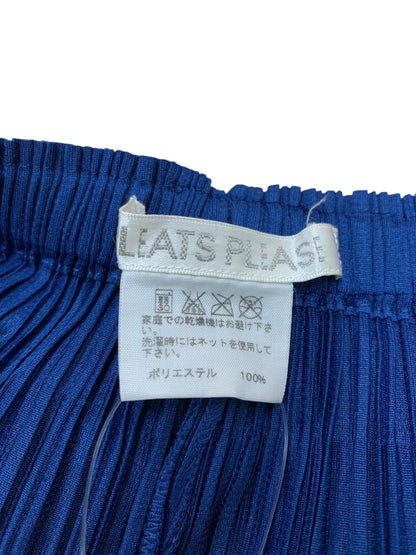 プリーツプリーズイッセイミヤケ PP83-JF693 パンツ 1 ブルー バイカラー IT9S5CQB37KP