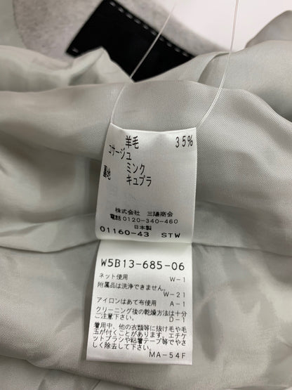 トゥービーシック W5B13-685-06 ジャケット 42 グレー ノーカラー アンゴラ混 ITYBOV0E6CDA