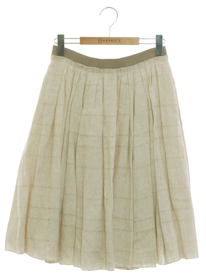 フォクシーブティック Skirt 39555 スカート 40 ベージュ SP品 ITRK3BI0TFQF
