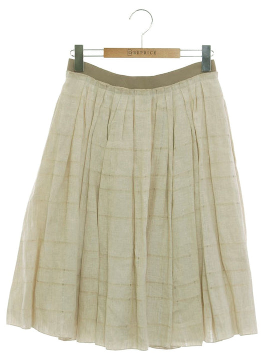 フォクシーブティック Skirt 39555 スカート 40 ベージュ SP品 ITRK3BI0TFQF