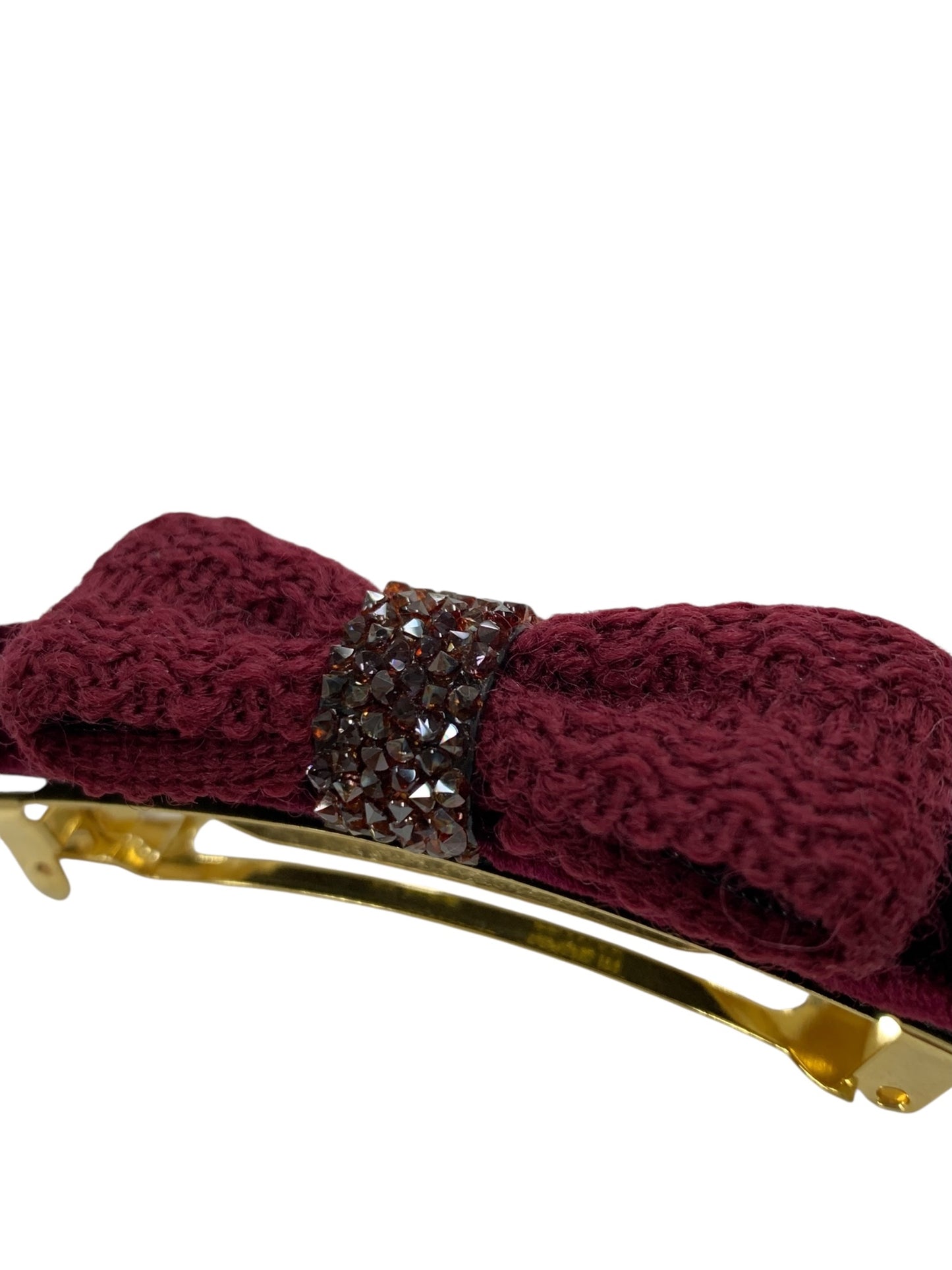 アレクサンドルドゥパリ バレッタ レッド リボン ラインストーン ニット ITJW21YXILWO 【SALE】