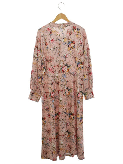 スーパービューティー ワンピース 42 ピンク 花柄 リボンチャーム付き ITMFLS7K5B9U