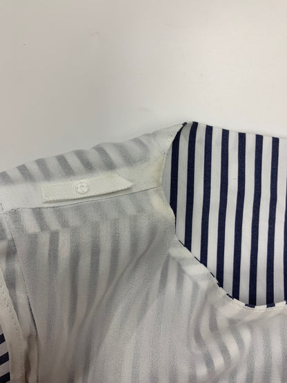 フォクシーニューヨーク DRESS SUMMERRUFFLE サマーラッフル 40096 ワンピース 38 ネイビー ストライプ ITUSMXS7KBEE