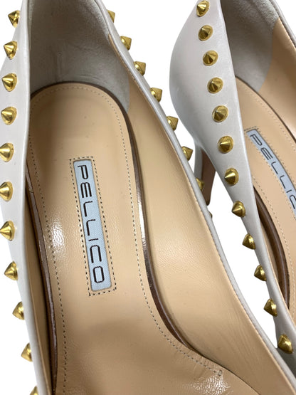 ペリーコ PE181DA2123VIXXDAI パンプス 37.5 ベージュ ゴールドスタッズ IT0S4A9IF02S