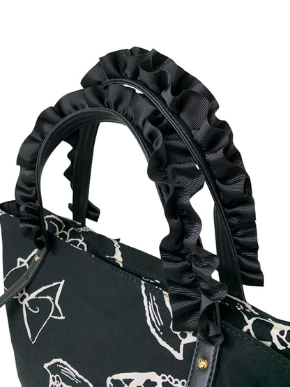 エムズグレイシー 594120 トートバッグ ブラック フリル ITBHIFVS3Q8I