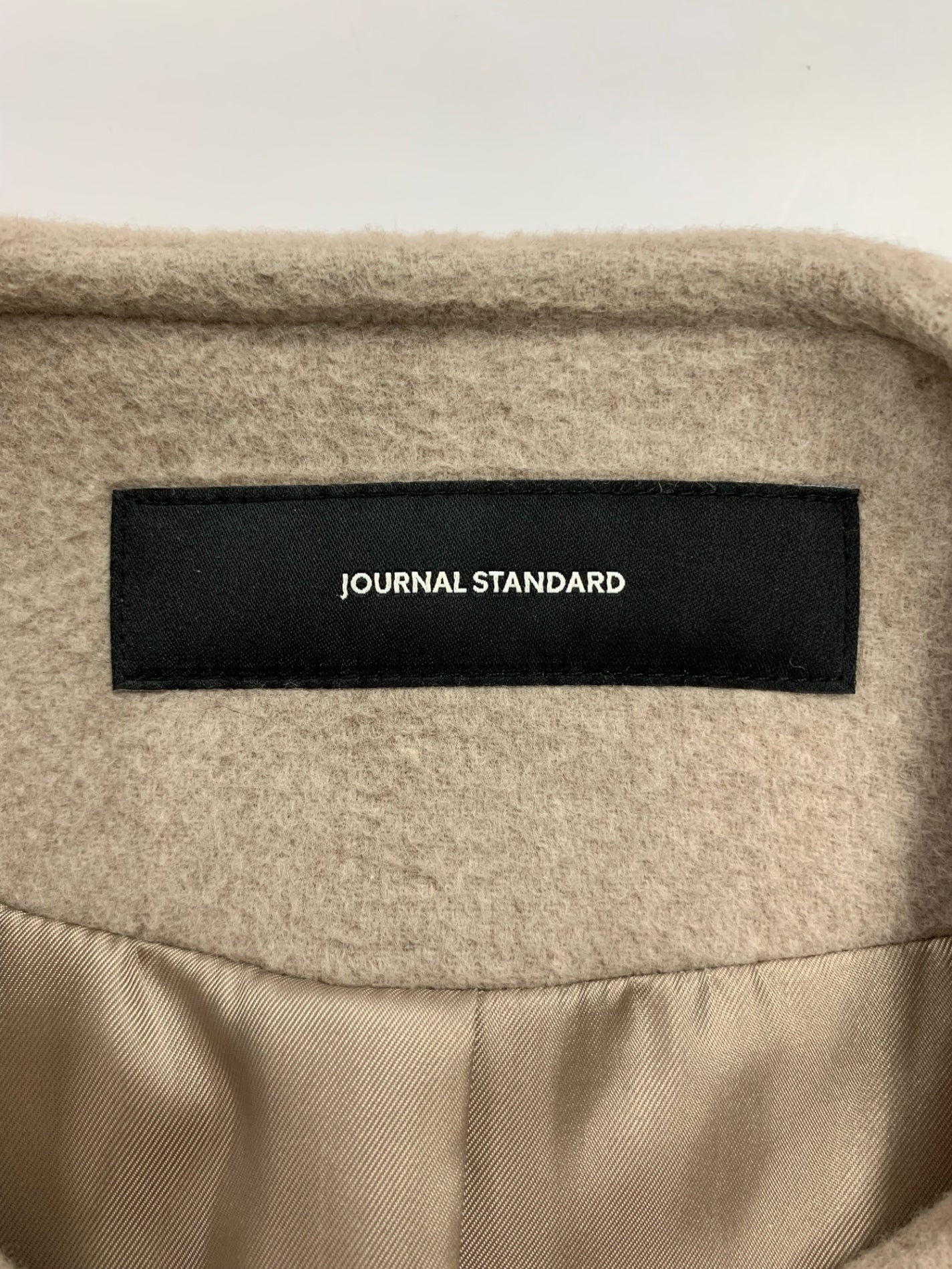 ジャーナルスタンダード 24-020-400-9113-3-0 ノーカラーコート 38 ベージュ ショート スーパー 140 ビーバー ITKBXRZZBNA4