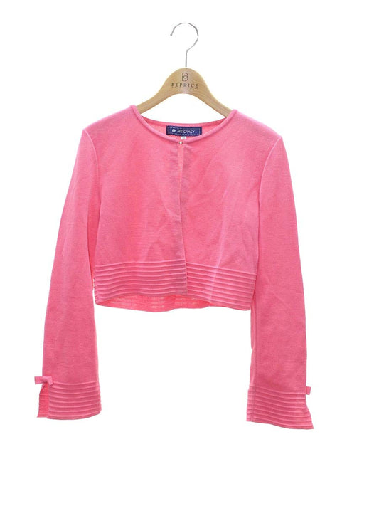 エムズグレイシー 628505 カーディガン 38 ピンク リボン IT9QRJA1M6GR