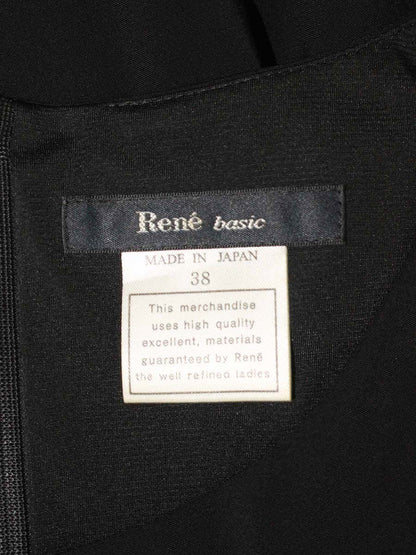 ルネ basic パールエレガンス フレア 5836110 ワンピース 38 ブラック ITJMPQWQERT6