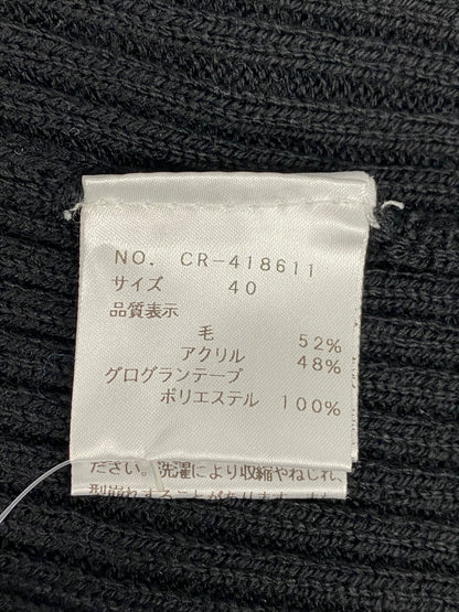 エムズグレイシー 418611 ニット 40 ブラック ロゴ 刺繍 タートル IT5K2GK1K0YD