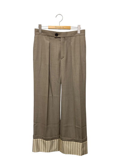 クロエ CHC20SPA2806023E36 パンツ 36 ブラウン ストライプ ロールアップ タック ITUZWM2N7BHQ 【SALE】