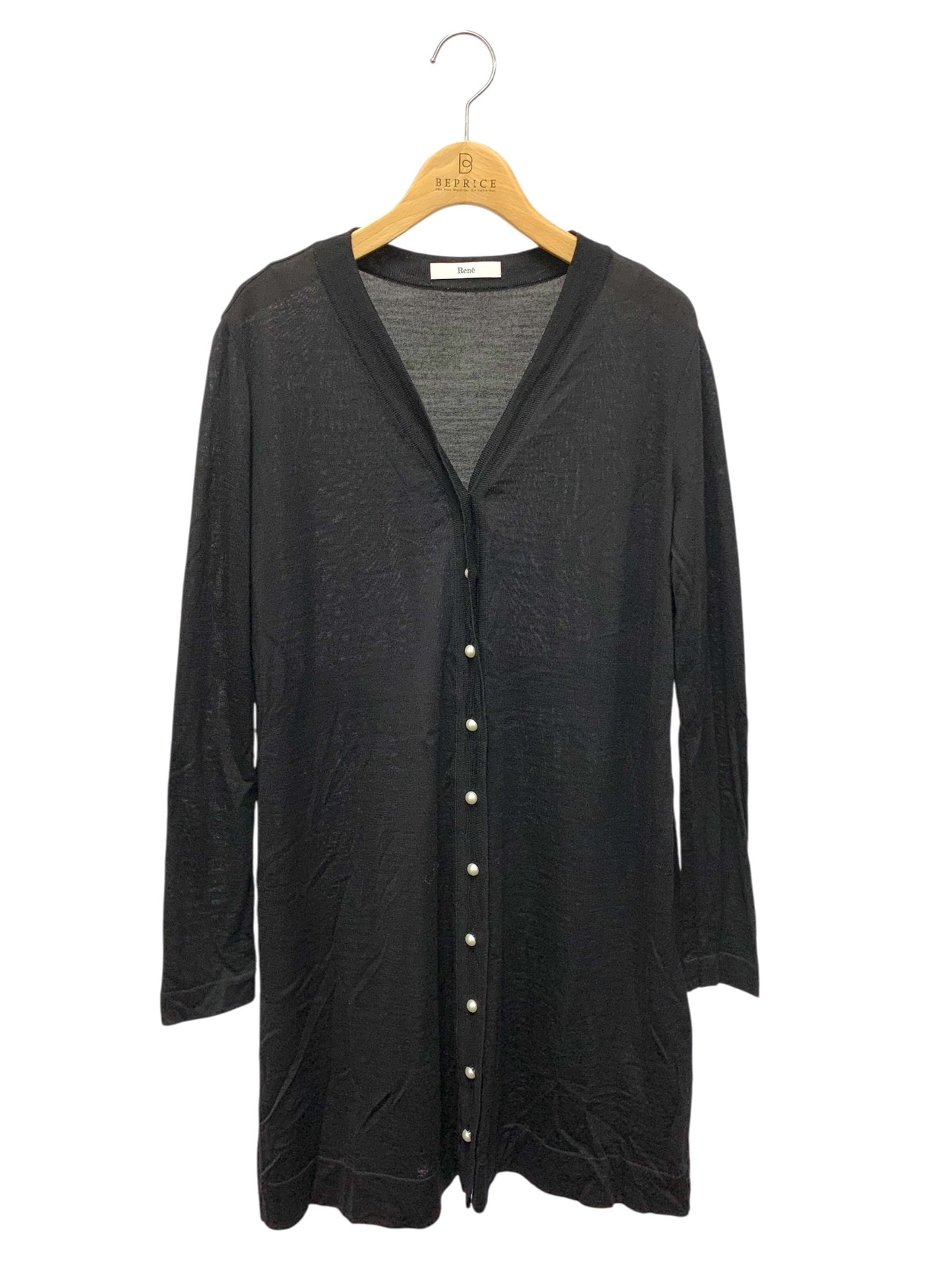 ルネ 6312170 カーディガン 36 ブラック ウール ミディアム IT2Y72VB3OFC 【SALE】