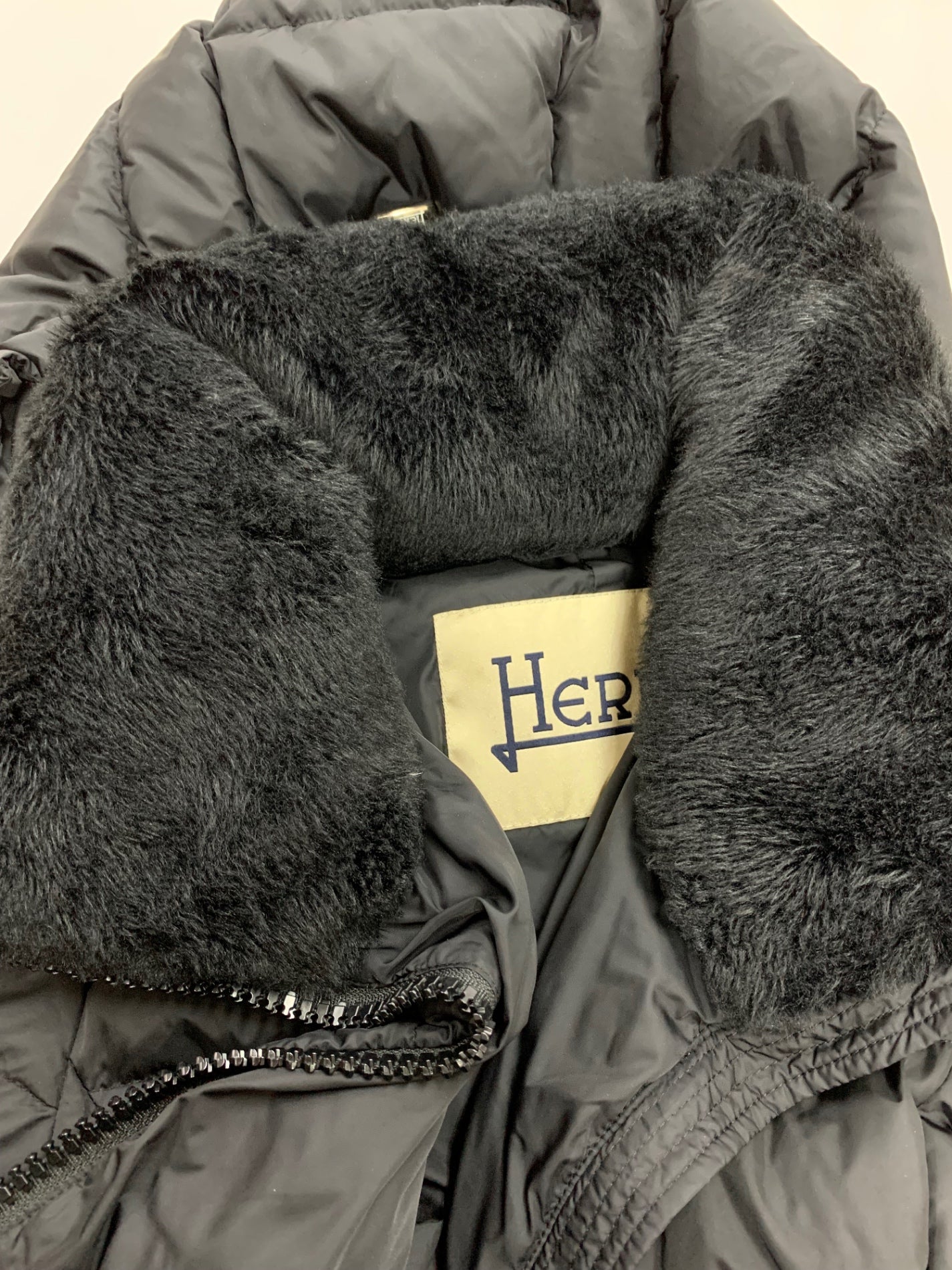 ヘルノ ラミナー PI001516D 12004 9389 ダウンコート 40 ブラック エコファー ダブルジップ マット ゴアテックス 2way IT517VKQDLMD