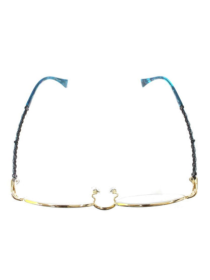 ラインアートシャルマン XL1653 眼鏡 ブルー/ゴールド マーブル ラインストーン ITAC7839Q3NW 【SALE】