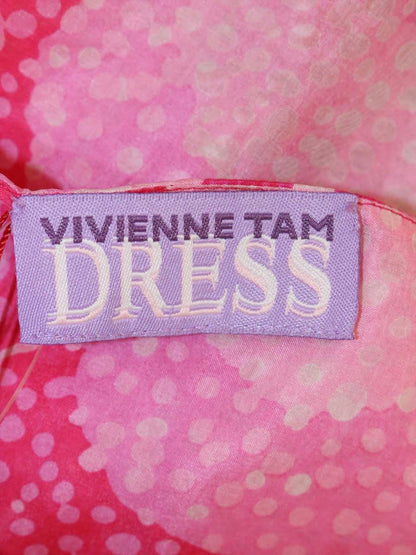ヴィヴィアンタム DRESS 015-142261 ワンピース 0 ピンク ティアード シルク ITCUGU2ZOZBM