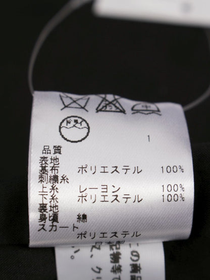 トッカ OPTOGA0120 ワンピース 0 ブラック/ピンク フラワーモチーフ 刺繍 IT4OFKQZKFA9