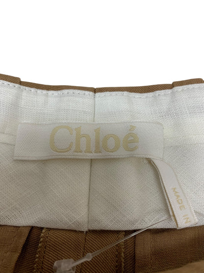 クロエ CHC22UPA1503120836 ワイドパンツ 36 ブラウン タック ITLHCNC59MOK 【SALE】
