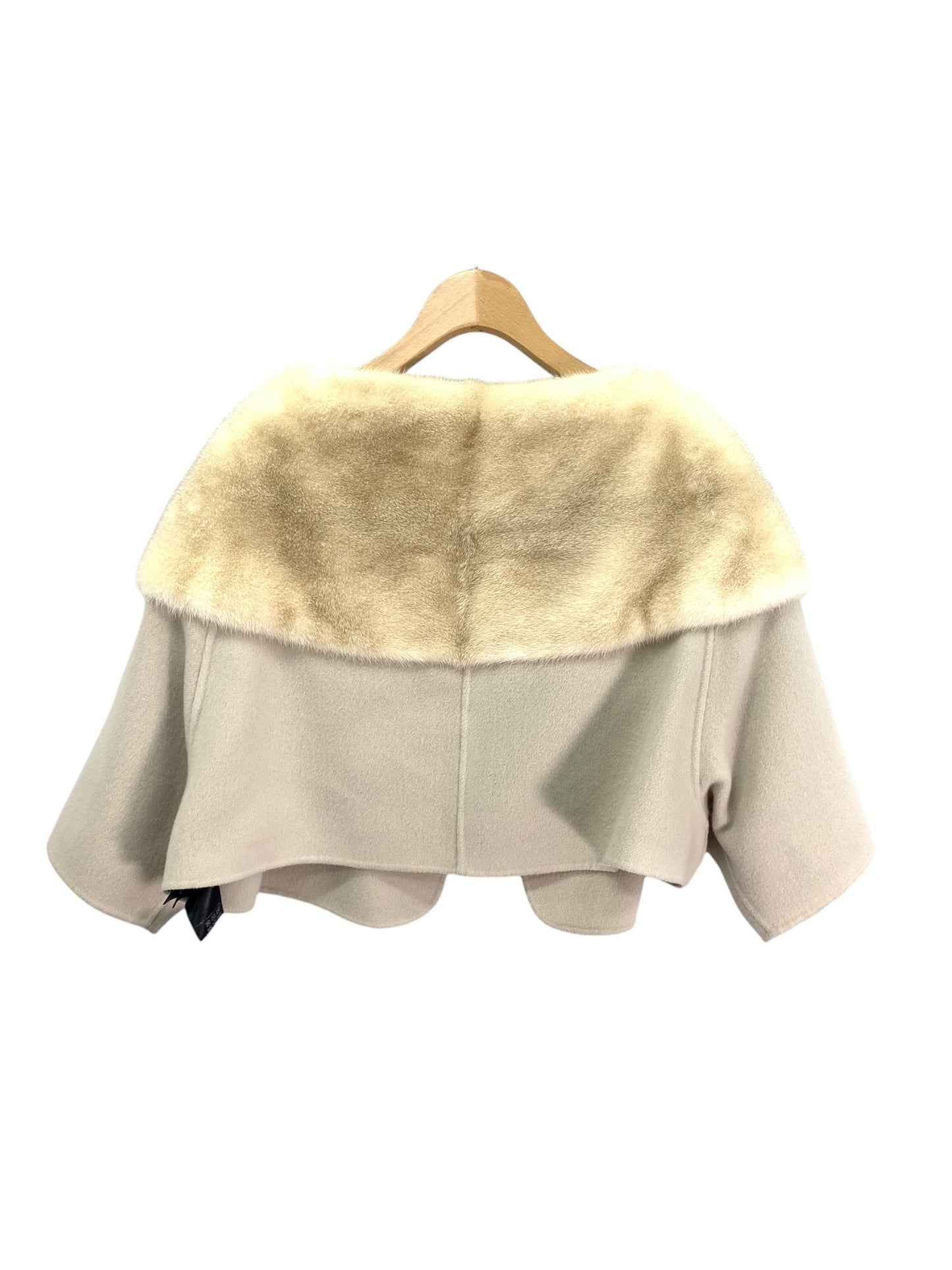 フォクシーブティック Fur Jacket SOUFFLE 37280 ジャケット 40 ベージュ カシミヤ ミンクファー ITE0AY7L9MK4