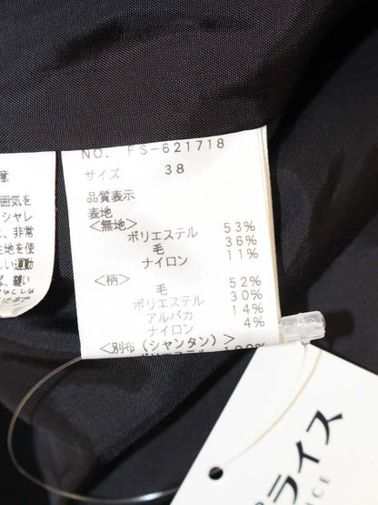 エムズグレイシー 621718 ワンピース 38 ブラック チェックドッキング ITA6SKD72RKG