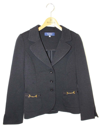 エムズグレイシー Jacket with a Bit 914511 ジャケット 36 ブラック ITAU8TAUR0OW