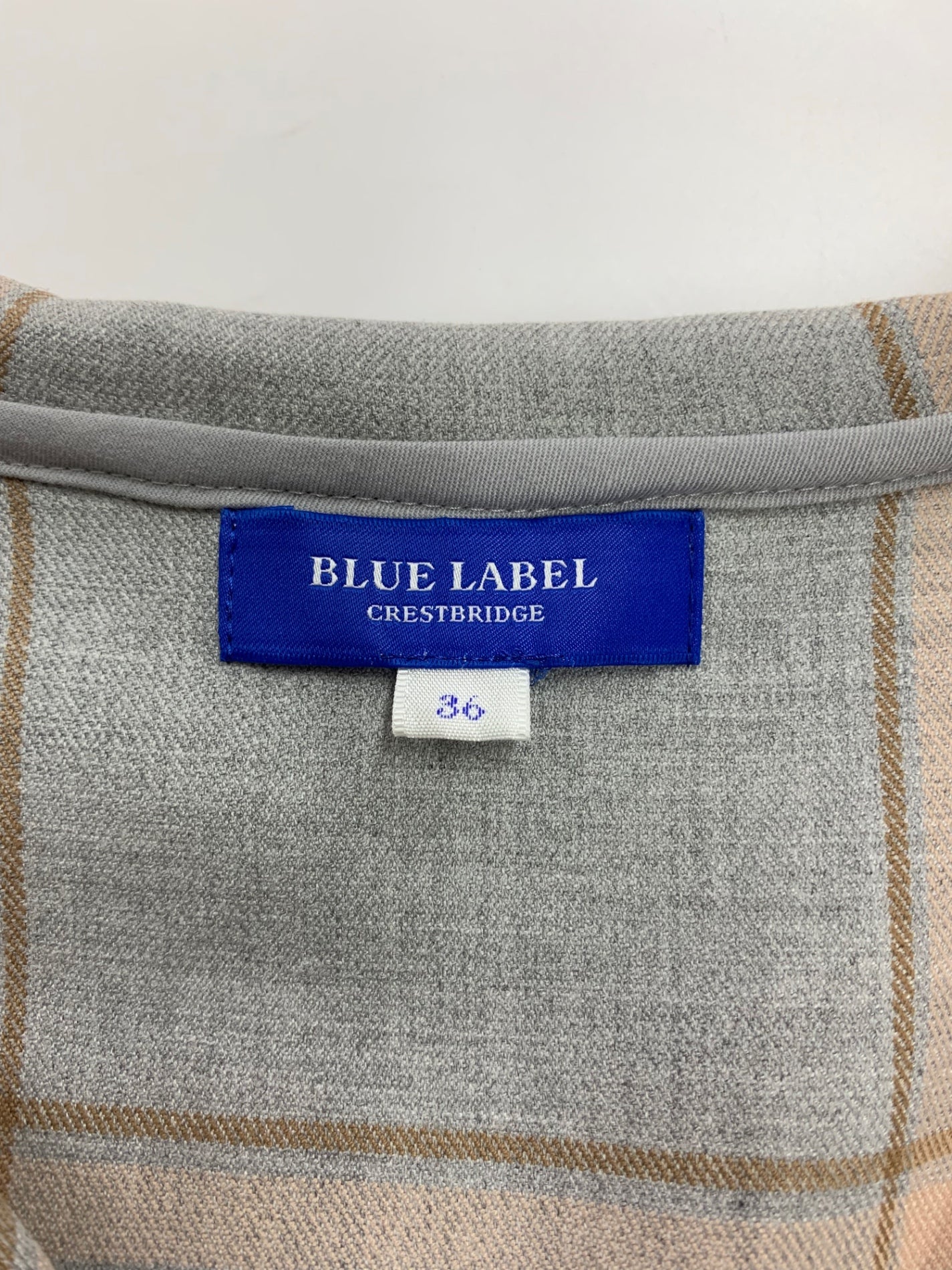 ブルーレーベルクレストブリッジ 55J17-624-07 ワンピース 36 グレー チェック プリーツ IT9QP251J4C8