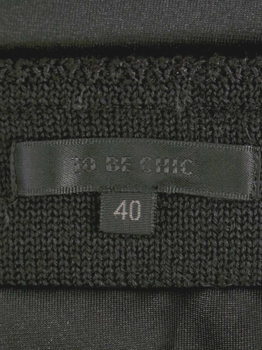 トゥービーシック W5S12-847-09 タイトスカート 40 ブラック ツイード 千鳥柄 ラメ ITZNPABJ5WL4