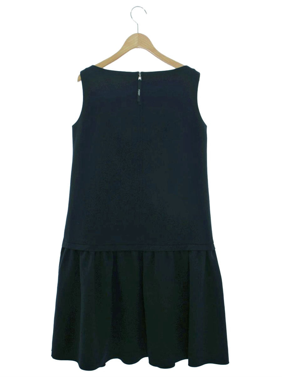 フォクシーニューヨーク 38959 ワンピース 40 ネイビー ギャザー IT6KEIWDP5MI