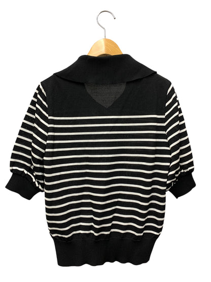 ルネ 5232080 ポロシャツ 36 ブラック ボーダー パフスリーブ ITF69FTVE6IF