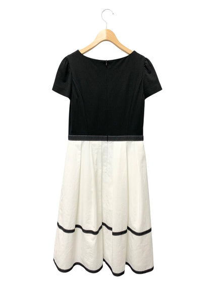 エムズグレイシー ステッチ入りテープ付きコンビ 511127 ワンピース 38 ブラック 切替 IT6ACQ3RGS07