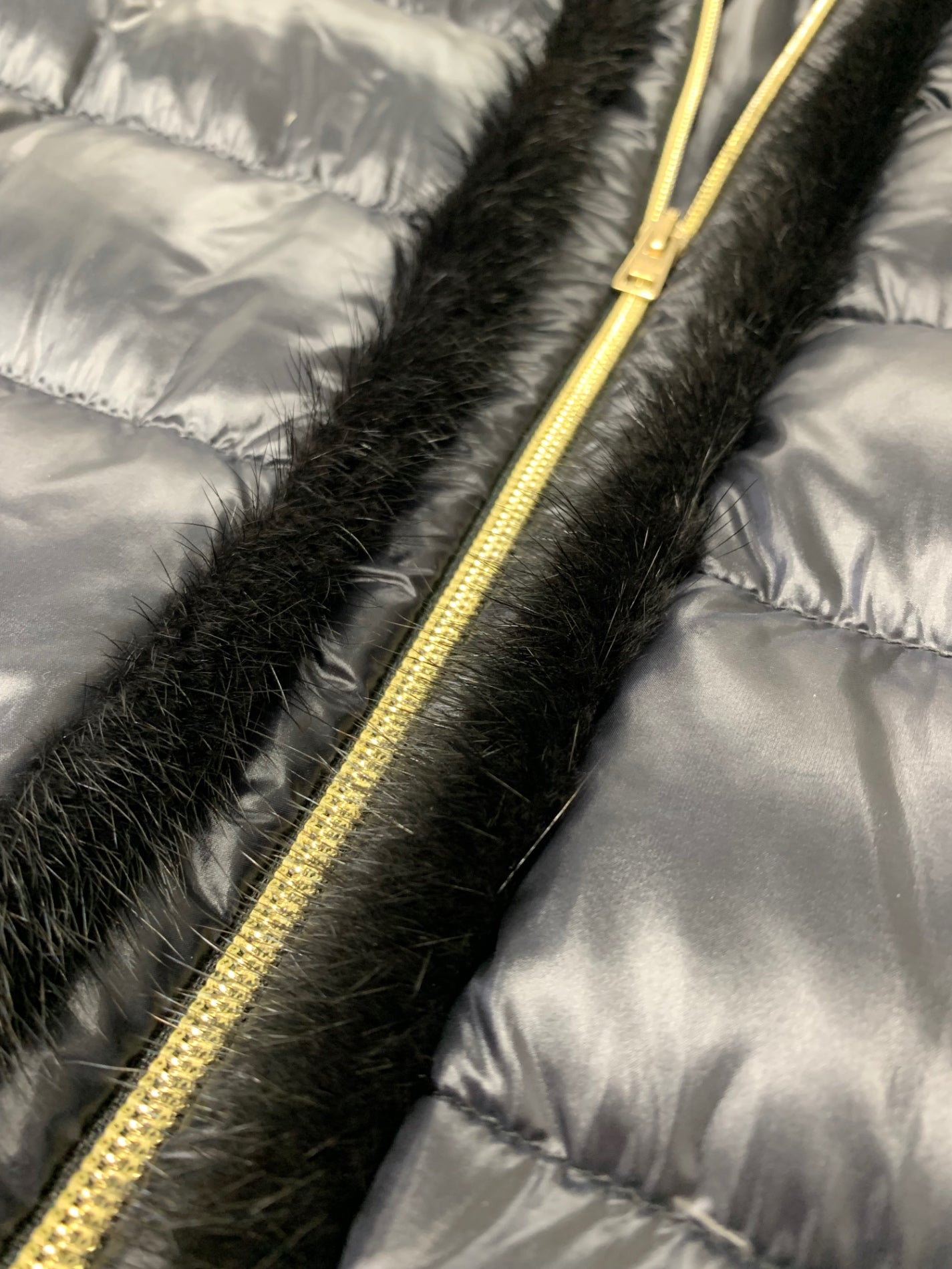 ヘルノ PI0713D 12017 9300 ダウンコート 46 ブラック ミンクファー IT4S7QV5ND4S