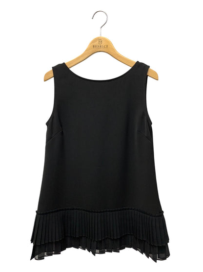 フォクシーブティック 37693 アンサンブル 38 ブラック 麻 プリーツ IT8MF7B8OXDG